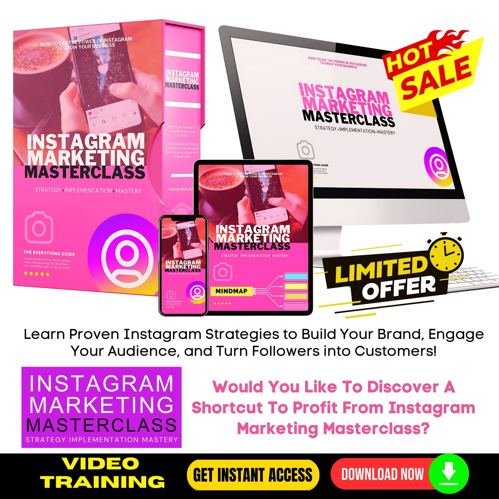 Instagram Marketing Masterclass Upgrade Package (Video Course)
