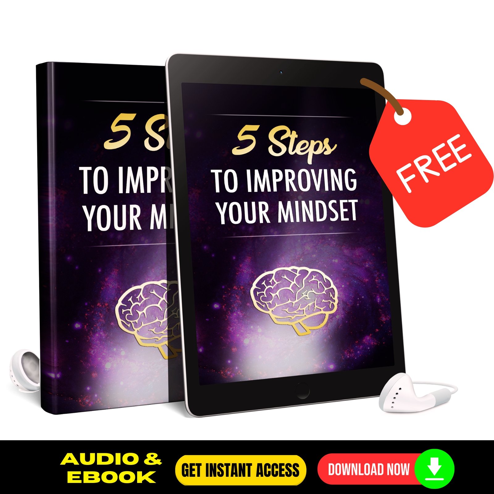 5 Steps To Improving Your Mindset - Quick Audio & eBook - FREE